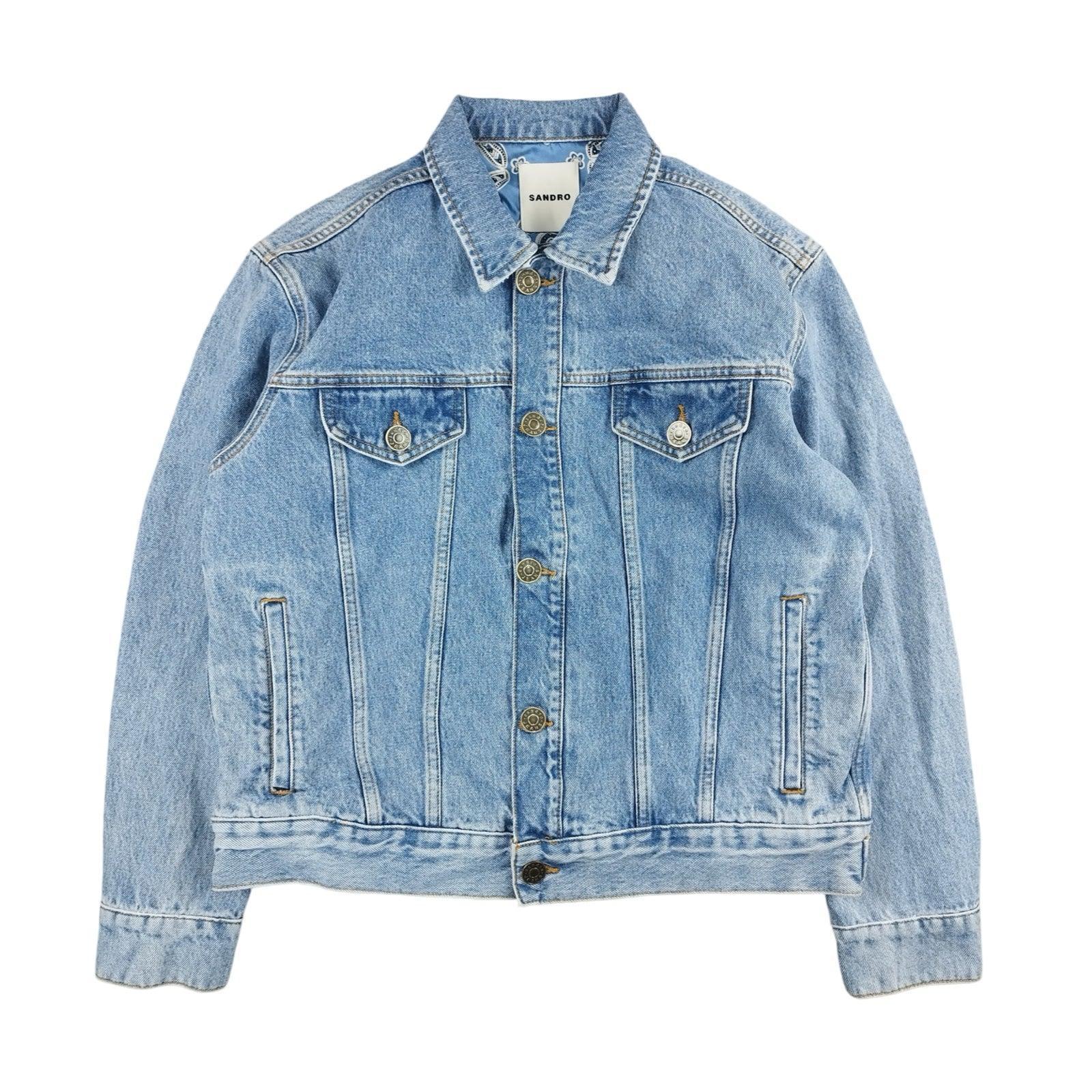 Sandro - Veste en jean bleu taille L - Le Saptuaire