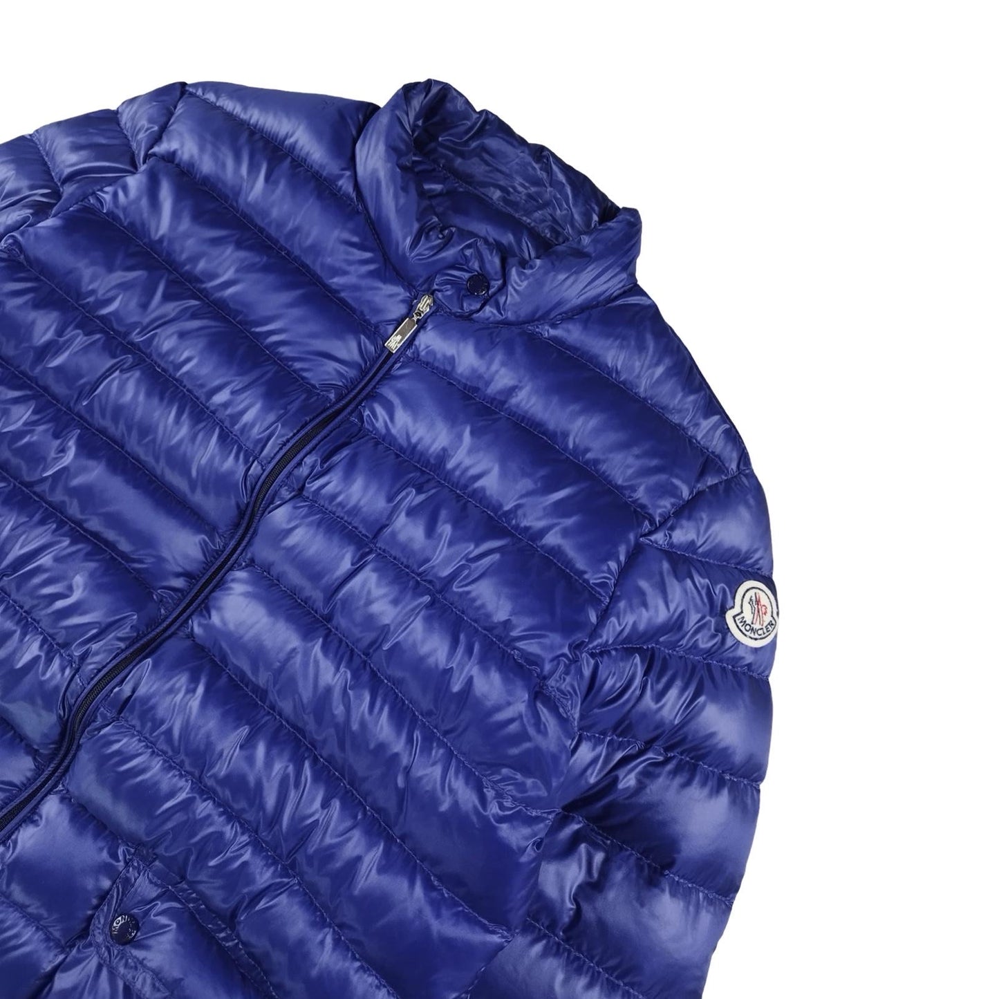 Moncler - Doudoune zippée, bleu vif, modèle pour femme « Lans Giubbotto » taille M