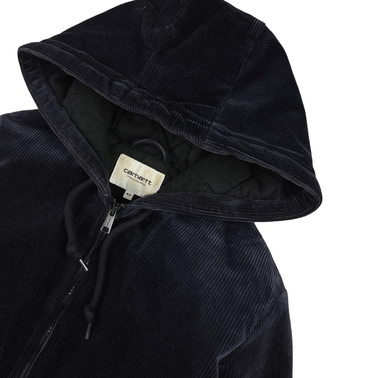 Carhartt - Veste à capuche en velours côtelé bleue marine taille XS