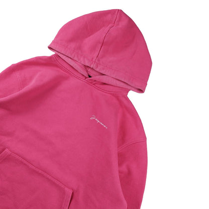 Jacquemus - Pull à capuche rose fuchsia taille S