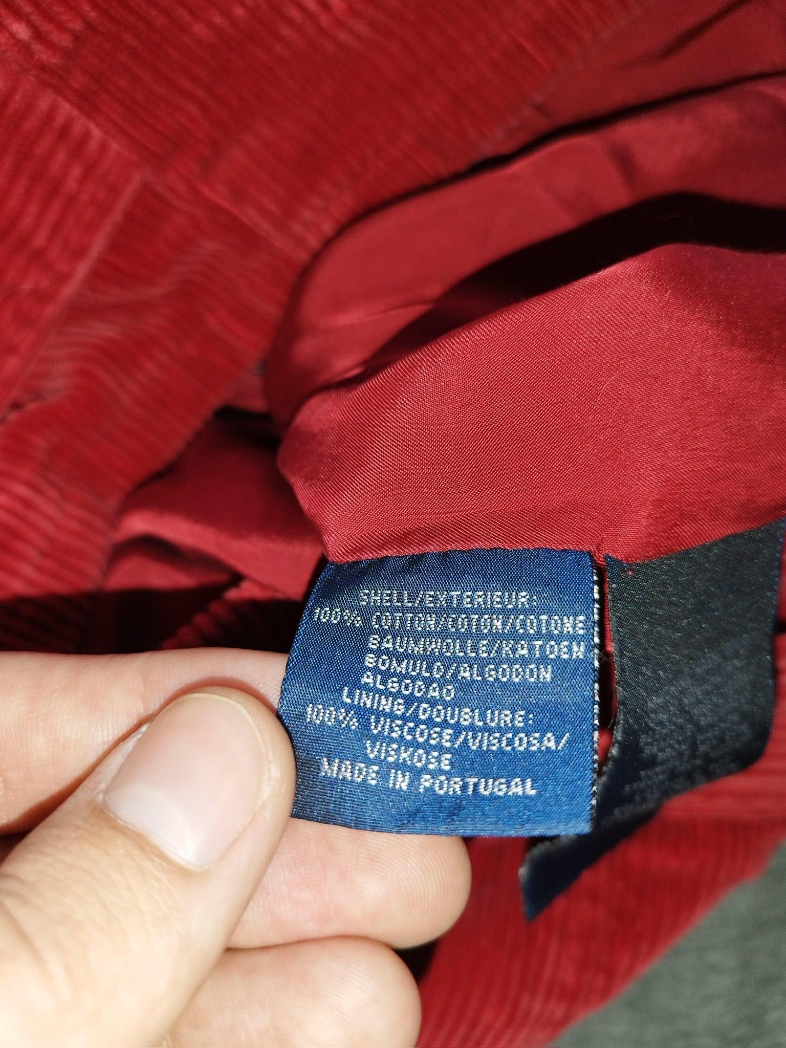 Ralph Lauren Harrington - Veste en velours côtelé rouge taille M - Le Saptuaire