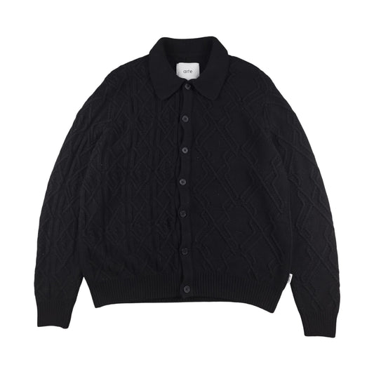 Arte - Cardigan torsadé noir taille M