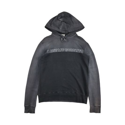 Saint Laurent - Pull à capuche « Love me Forever / Or Never » gris taille M - Le Saptuaire