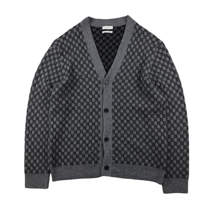 Sandro - Cardigan monogramme gris et noir taille XL