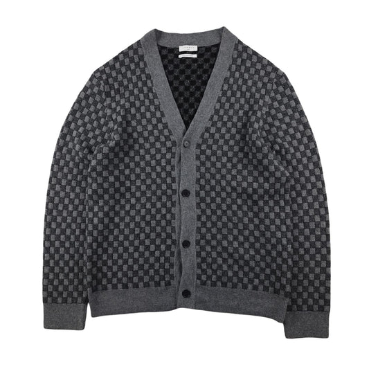 Sandro - Cardigan monogramme gris et noir taille XL - Le Saptuaire