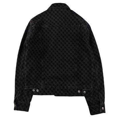 Sandro - Black monogram denim jacket size M