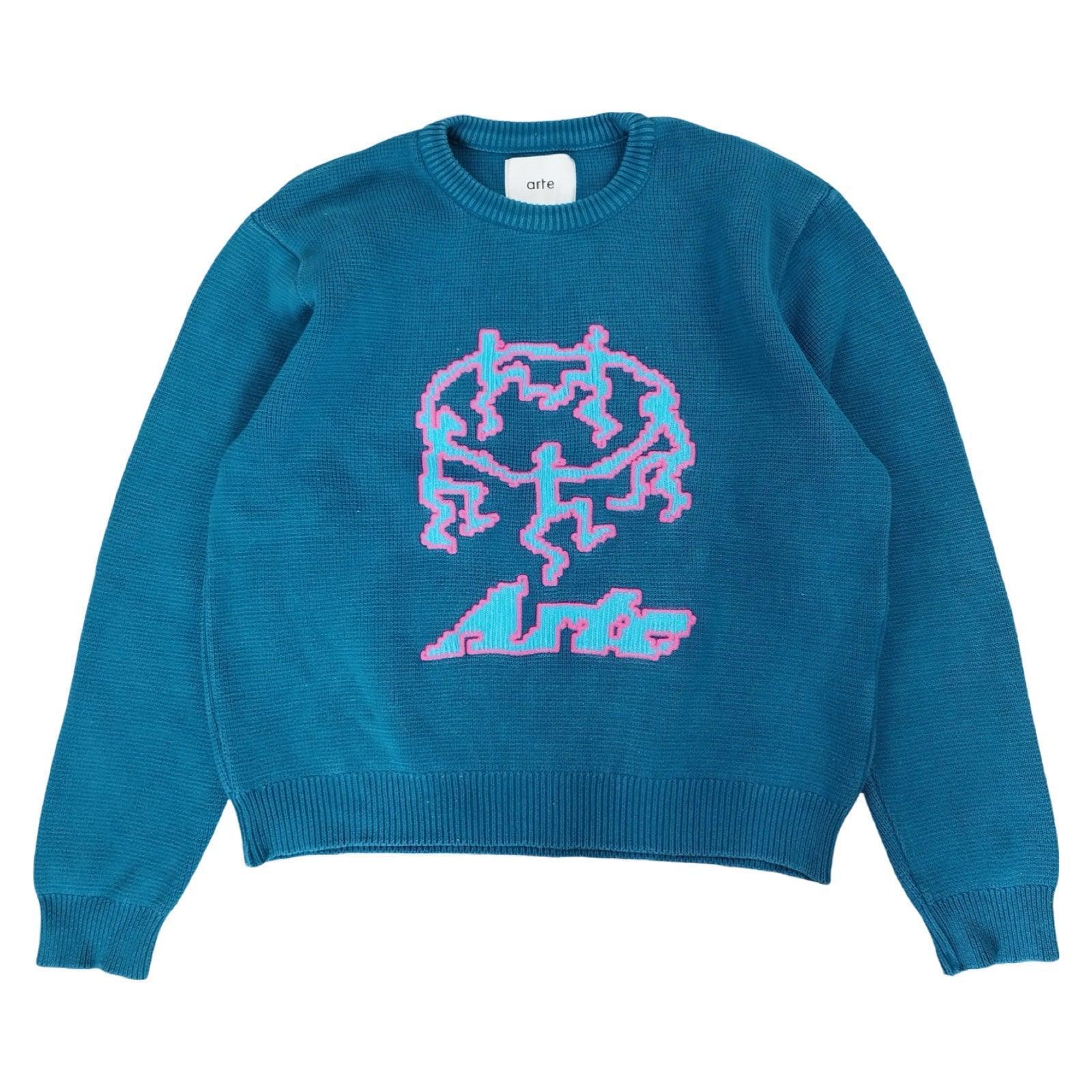 Arte - Pull en knit bleu taille L - Le Saptuaire