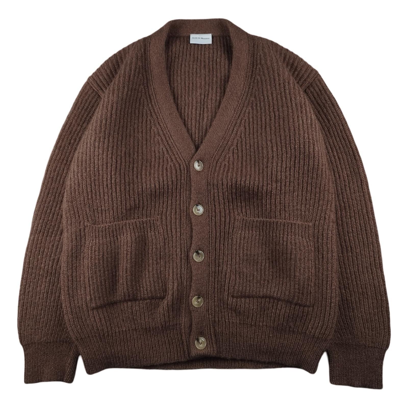 Drôle de Monsieur - Cardigan en mohair marron taille L - Le Saptuaire