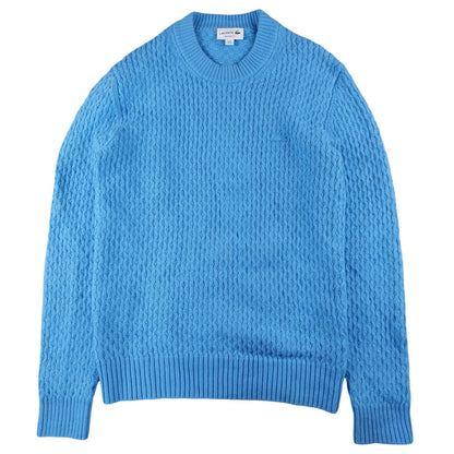 Lacoste - Pull torsadé bleu taille S