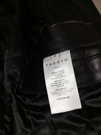 Sandro - Perfecto en cuir noire taille S - Le Saptuaire