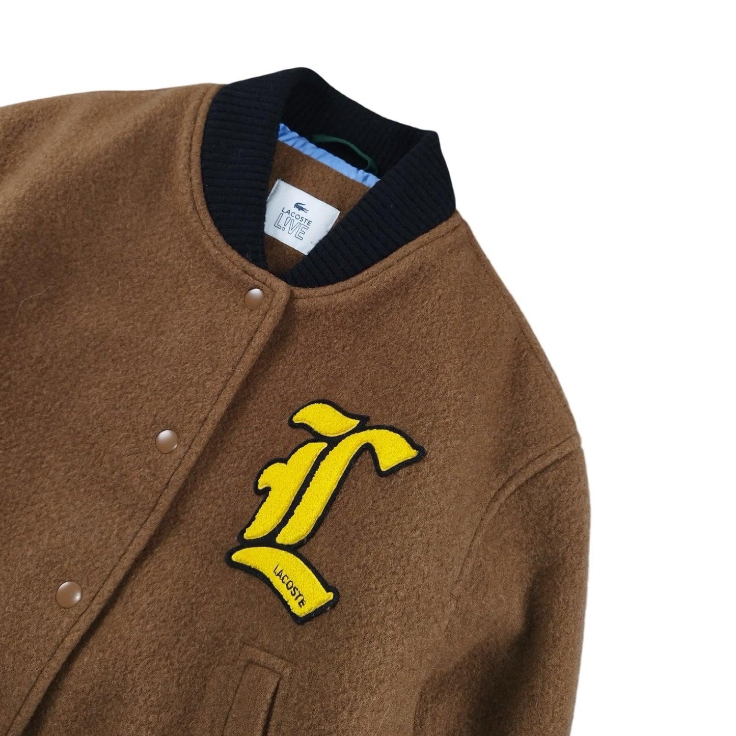 Lacoste - Varsity Jacket en laine marron taille S - Le Saptuaire