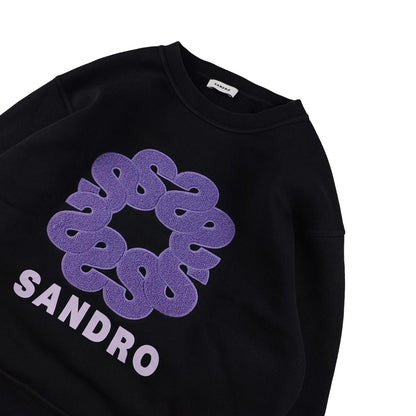 Sandro - Sweat noir et violet taille M