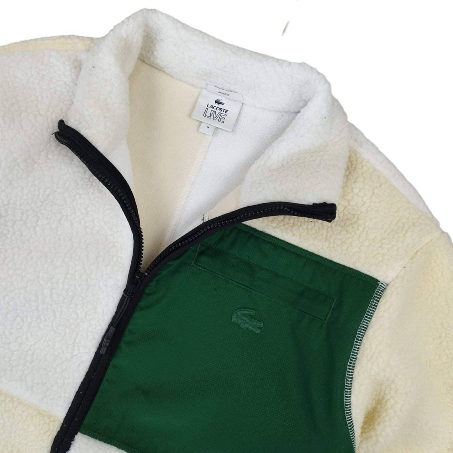 Lacoste - Polaire zippé crème taille M - Le Saptuaire