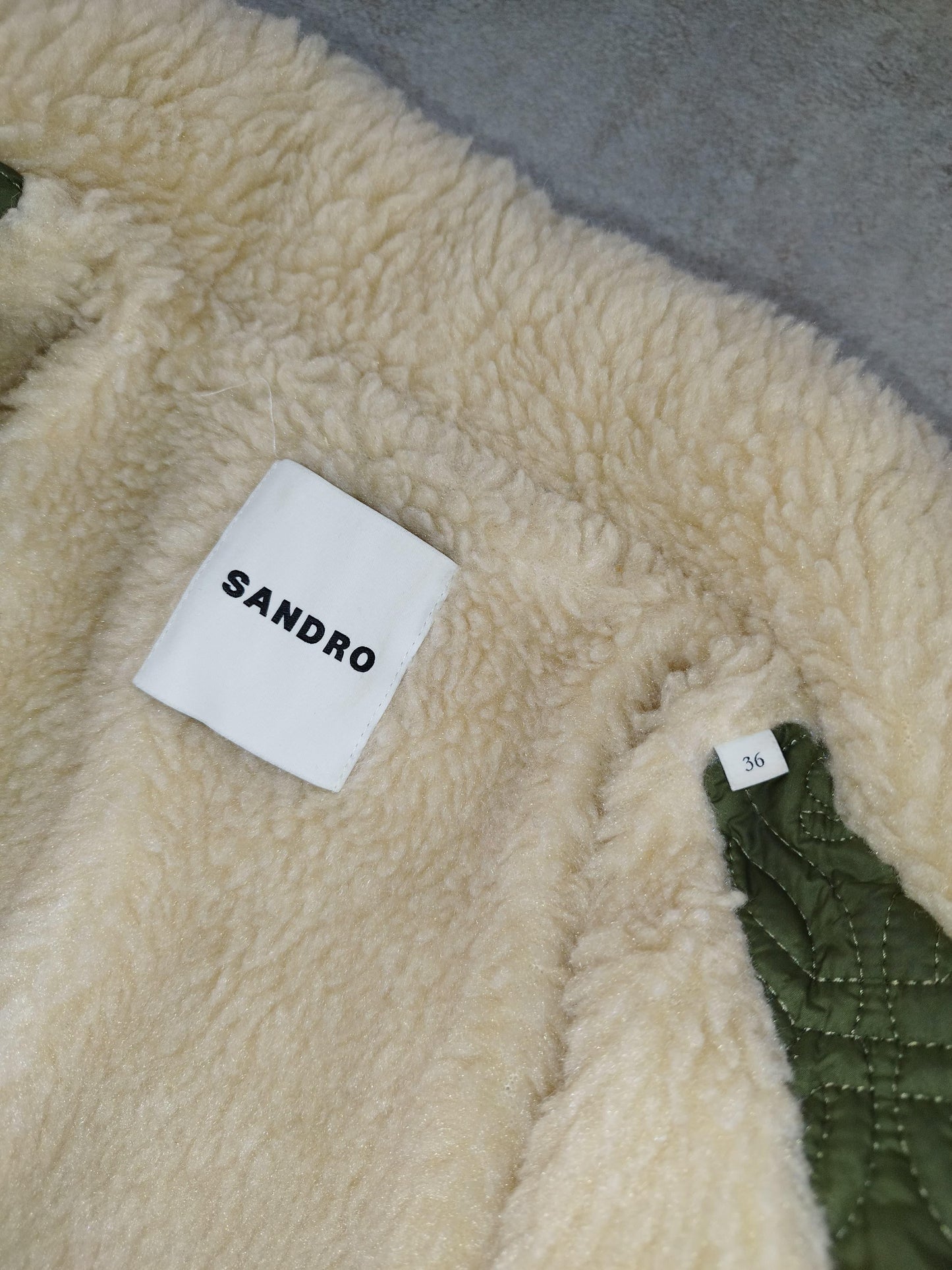 Sandro - Veste matelassée kaki taille S - Le Saptuaire