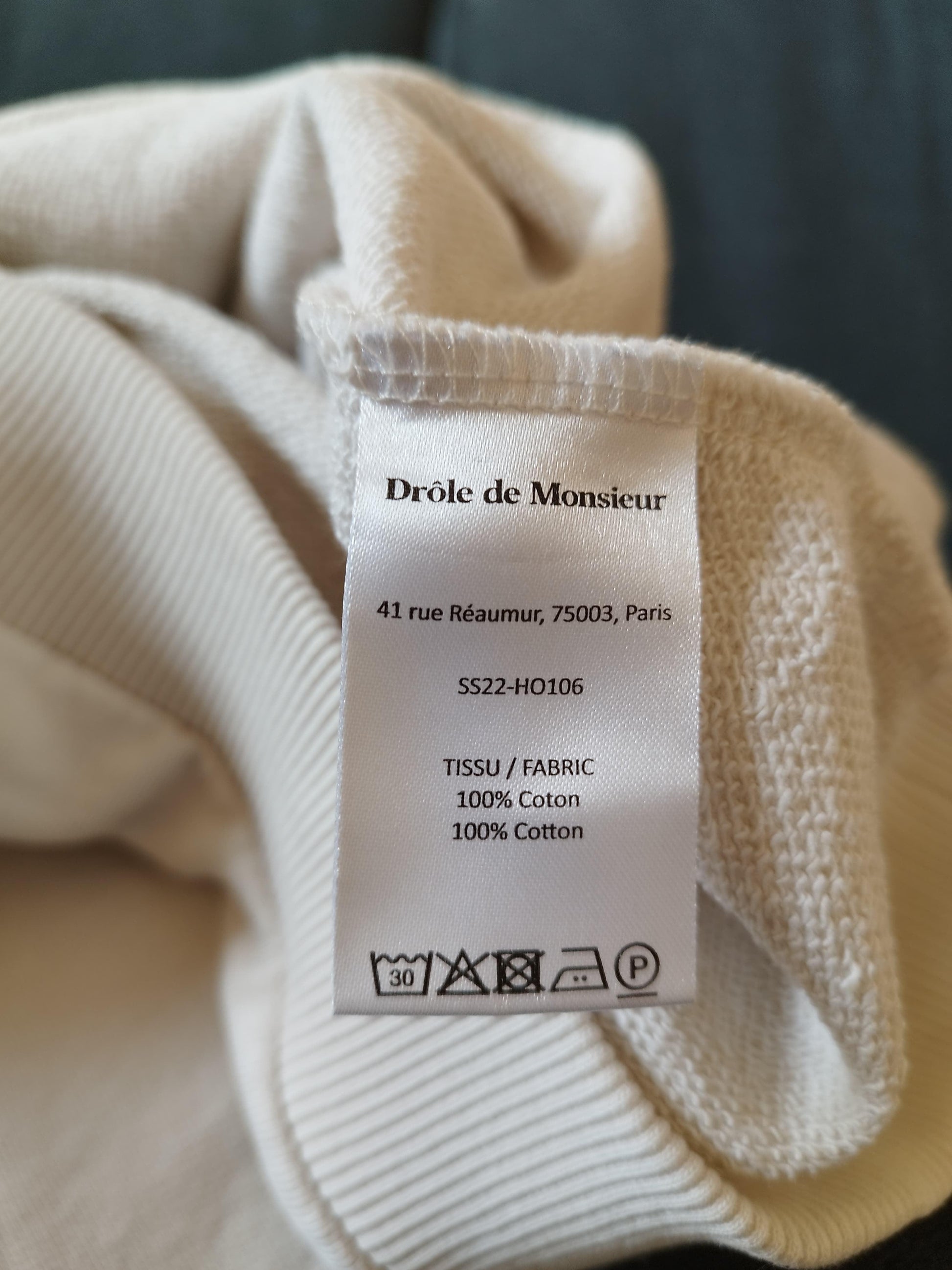 Drôle de Monsieur - Pull à capuche blanc cassé taille S - Le Saptuaire