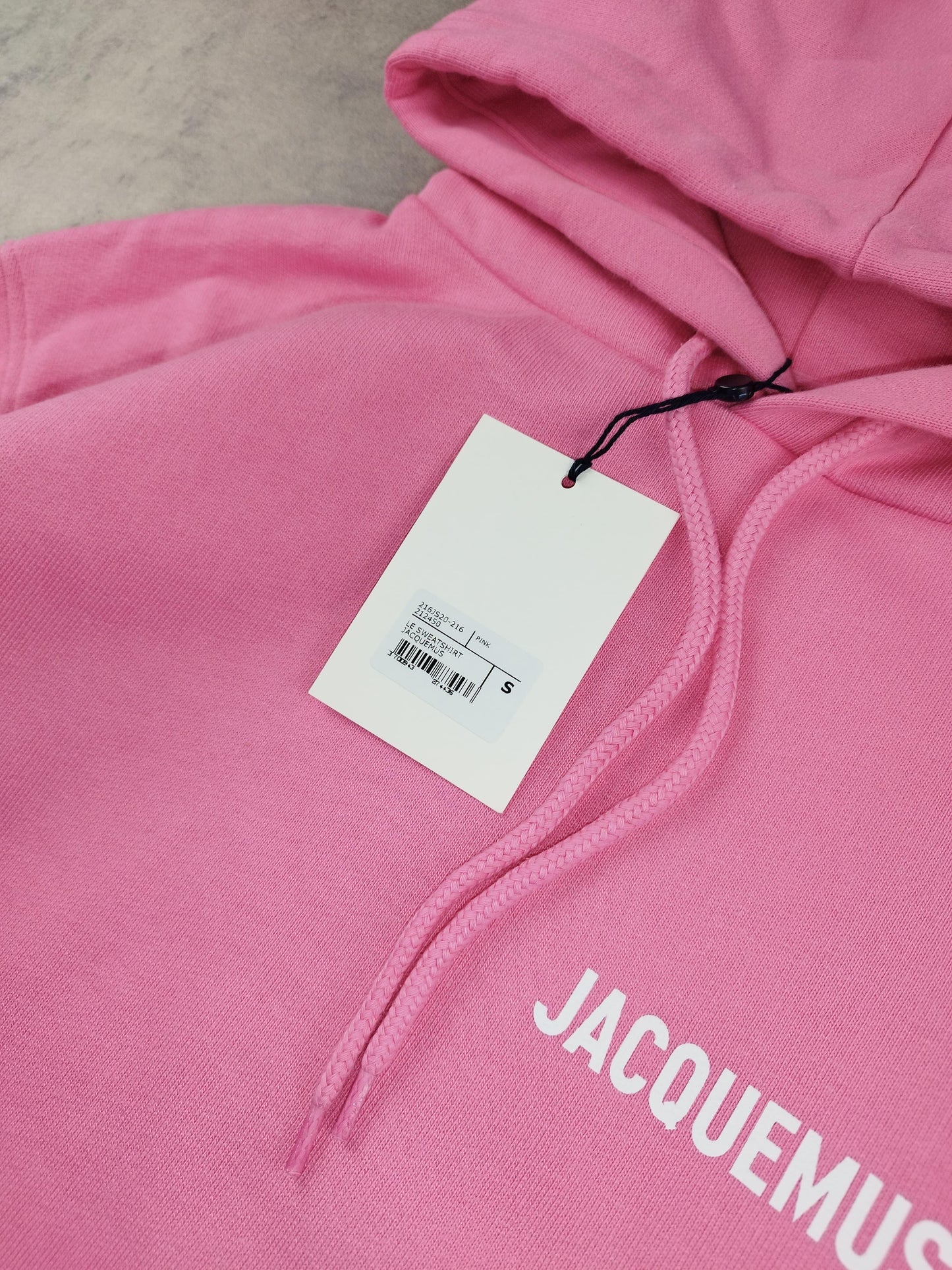 Jacquemus - Pull à capuche rose taille S