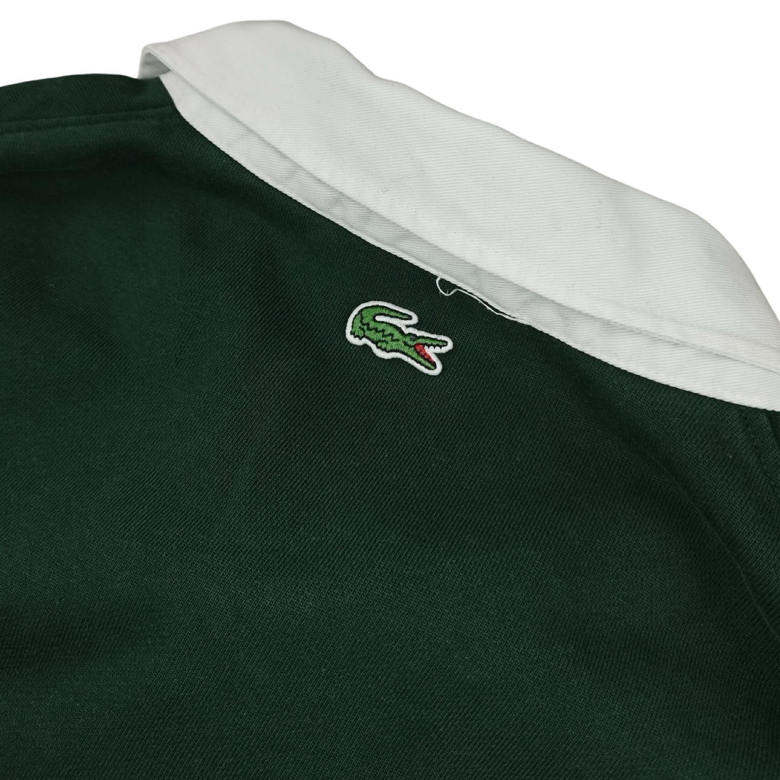 Lacoste - Sweat polo vert et violet taille L - Le Saptuaire