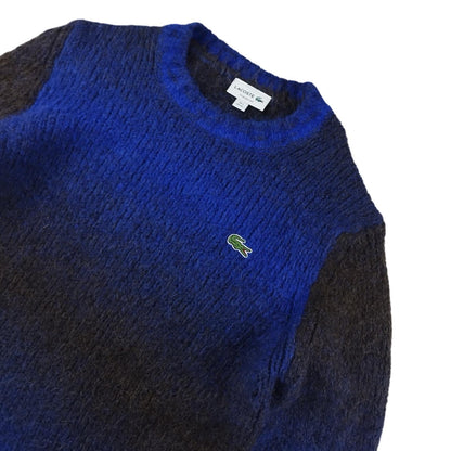 Lacoste - Pull en alpaga bleu taille XS