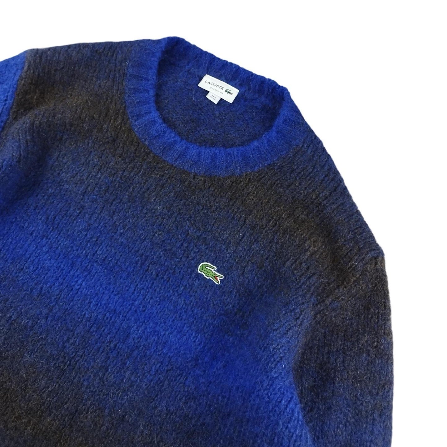 Lacoste - Pull en alpaga bleu taille XL - Le Saptuaire