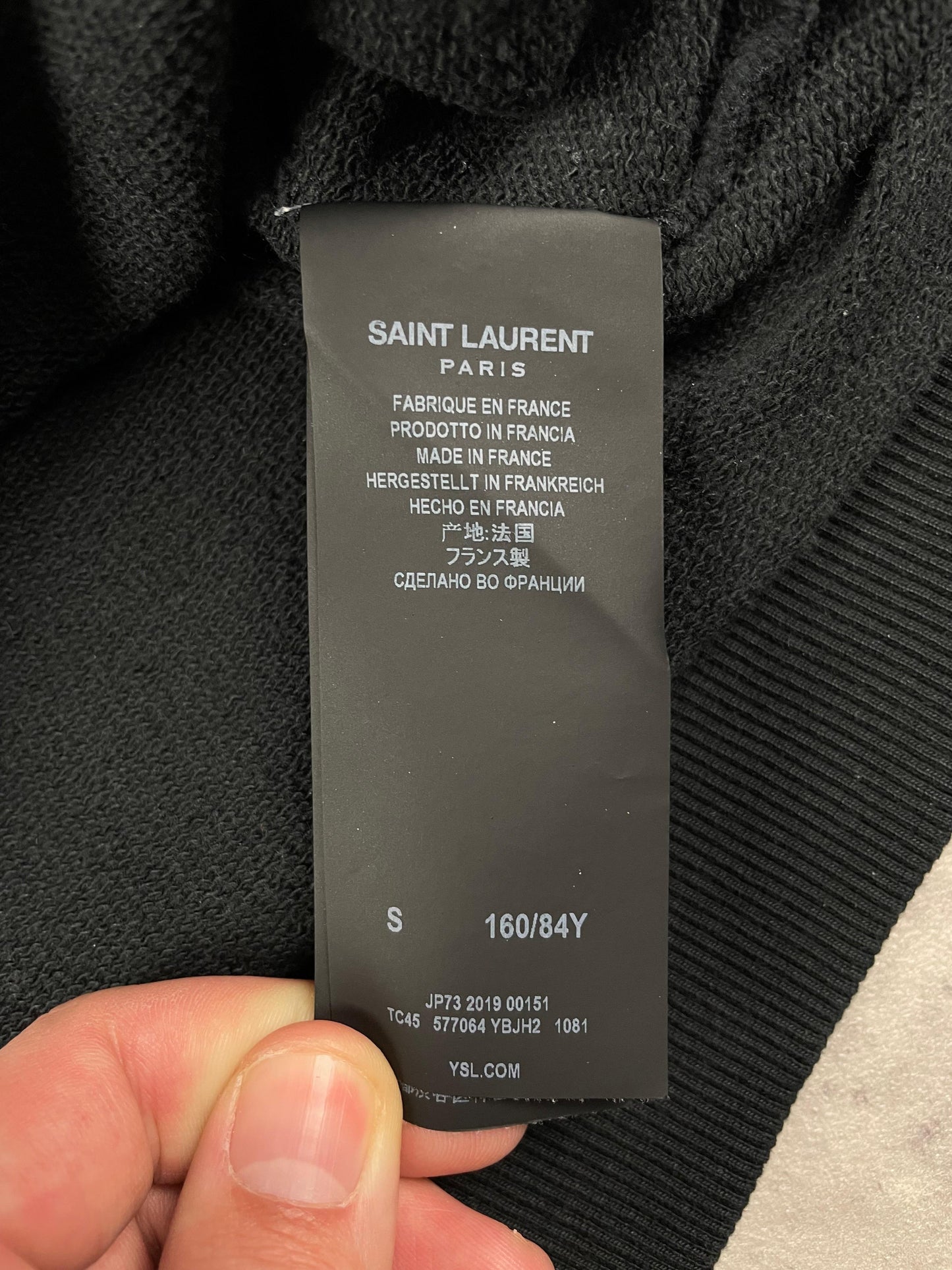 Saint Laurent - Sweat noir taille S - Le Saptuaire