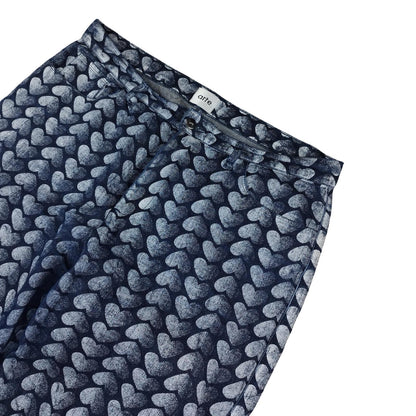 Arte - Pantalon à motif cœurs bleu taille XL