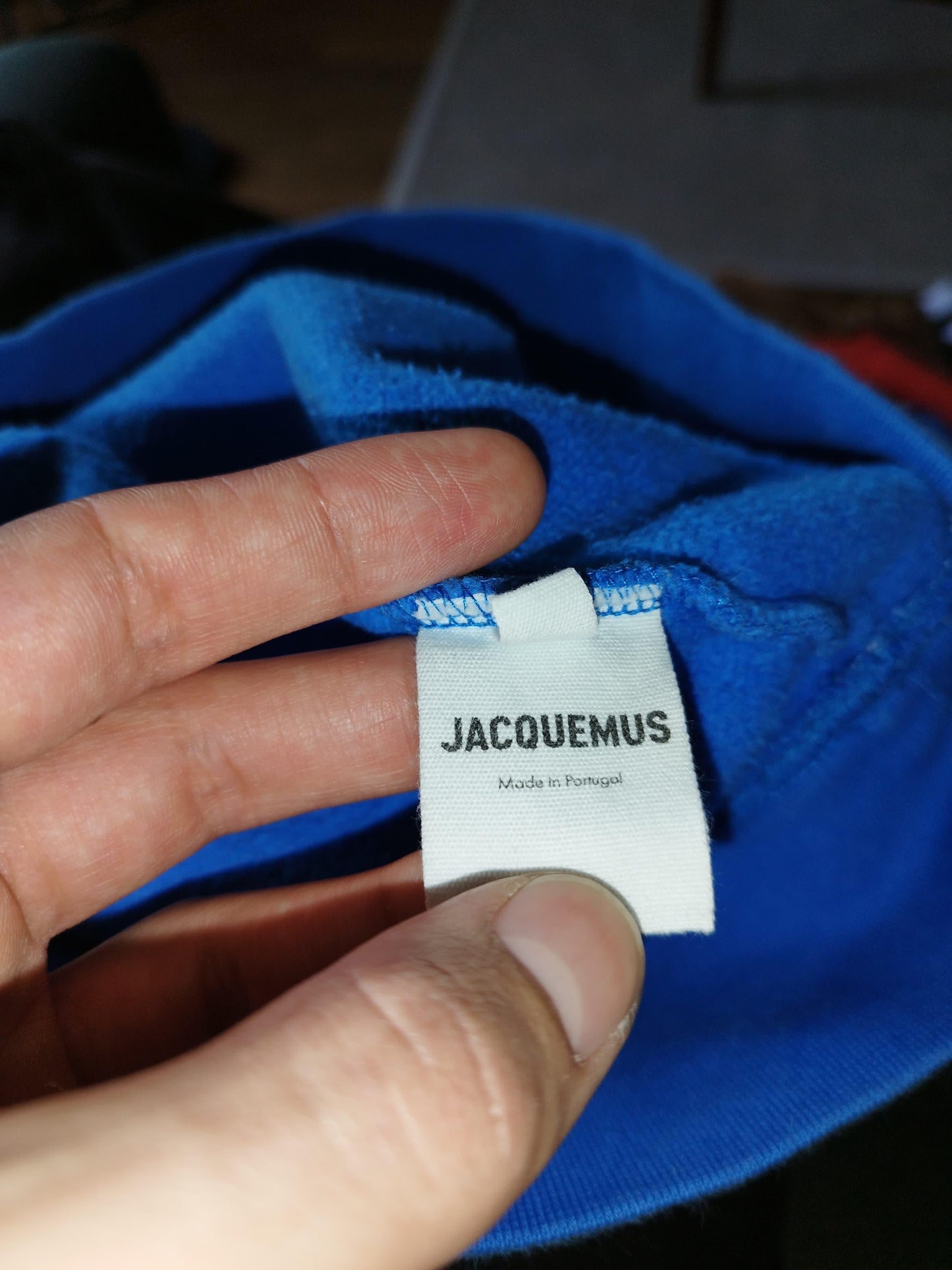 Jacquemus - Pull à capuche bleu taille M