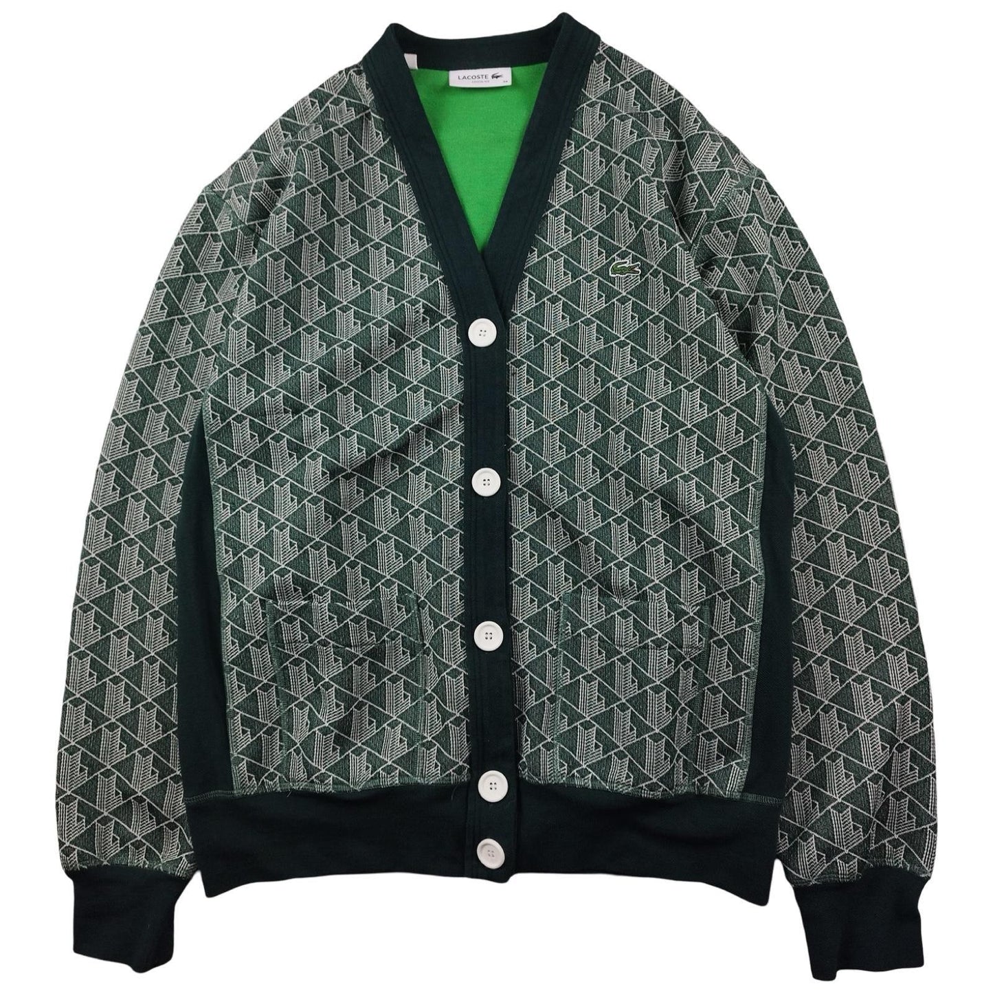 Lacoste - Cardigan boutonné vert taille XS - Le Saptuaire