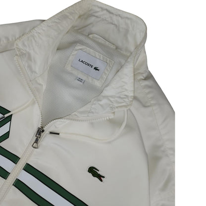 Lacoste - Veste de survêtement blanche taille L