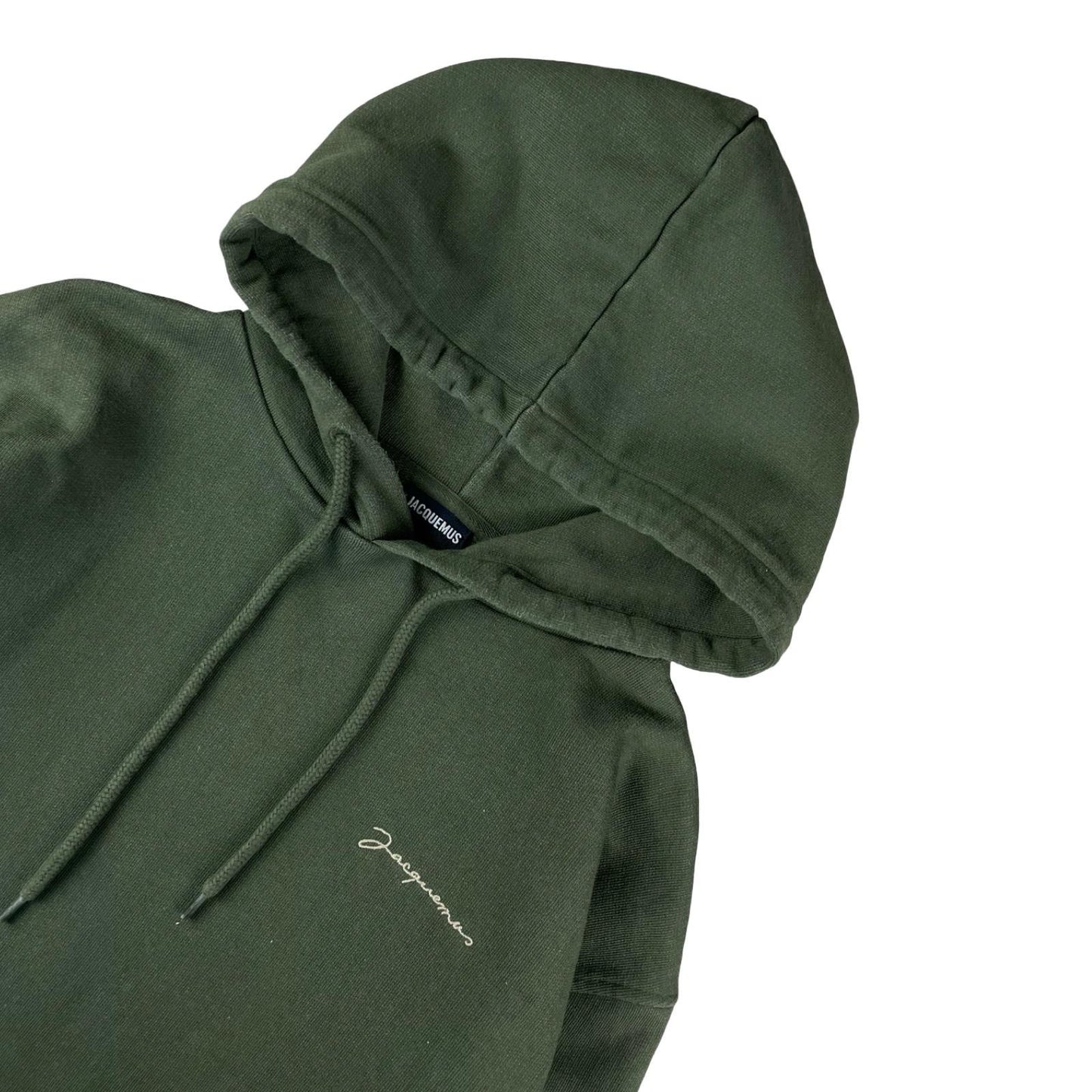 Jacquemus - Pull à capuche vert foncé taille S