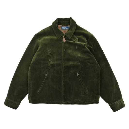 Veste Harrington en velours côtelé kaki taille L