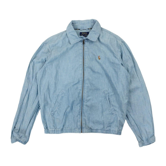 Ralph Lauren - Veste Harrington en toile bleu ciel taille L - Le Saptuaire