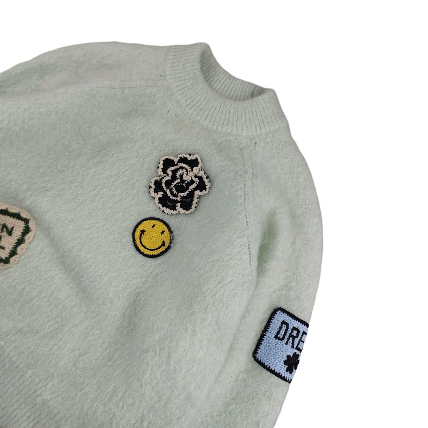 Sandro X Smiley - Pull en mohair vert pomme taille XS - Le Saptuaire