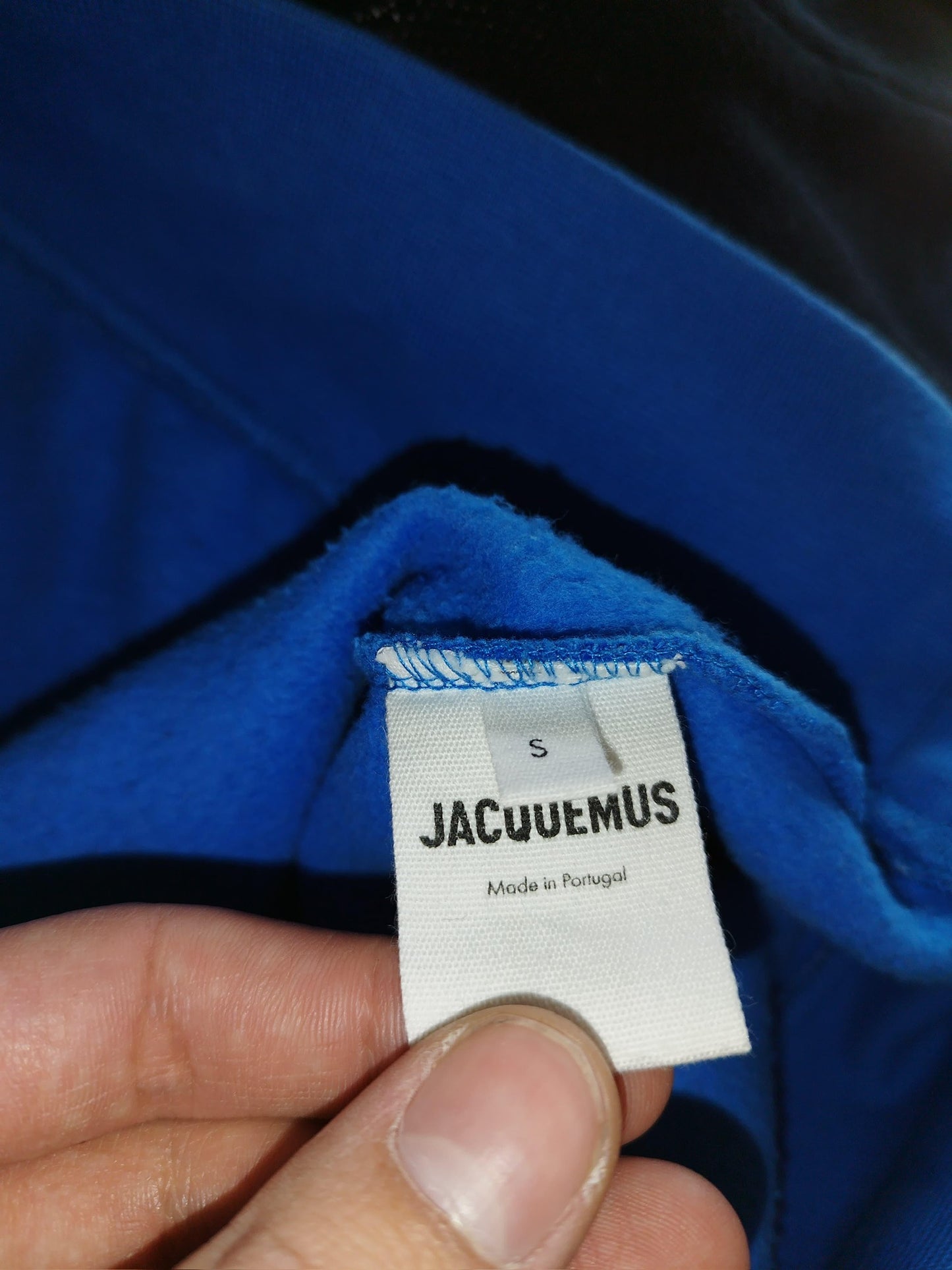 Jacquemus - Suéter con capucha azul turquesa talla S