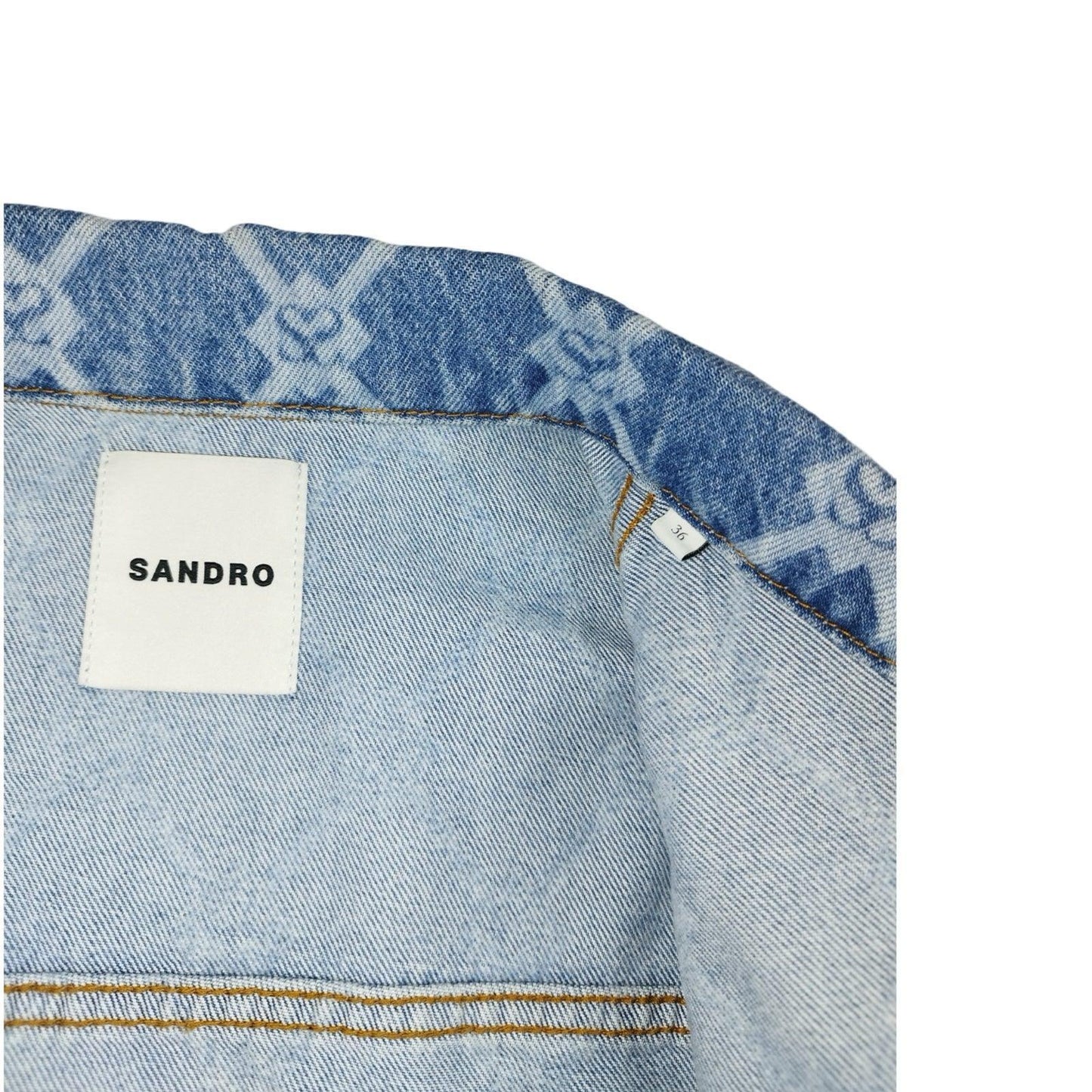 Sandro - Veste en jean bleu ciel taille S - Le Saptuaire