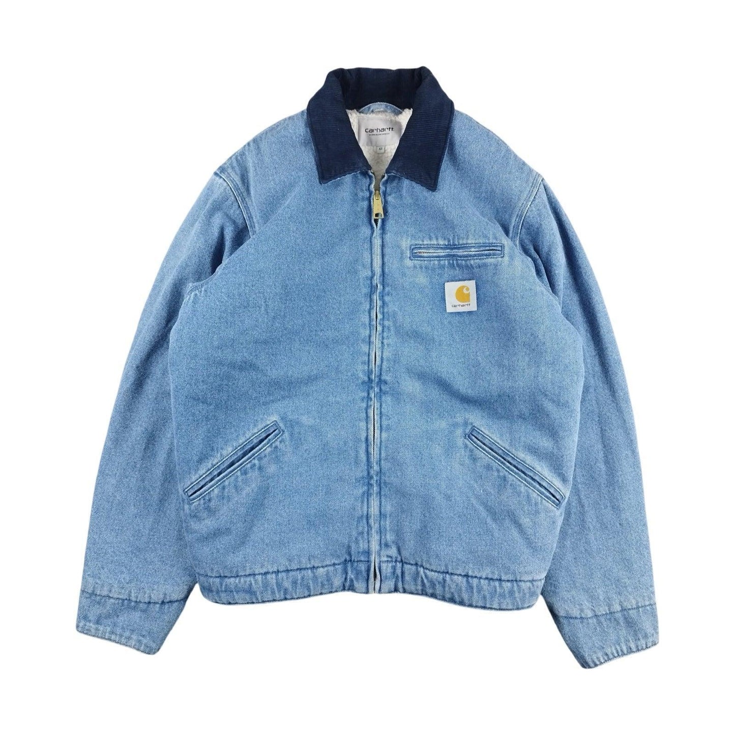 Carhartt - Veste « Détroit Jacket » en jean polaire bleu délavé taille S - Le Saptuaire