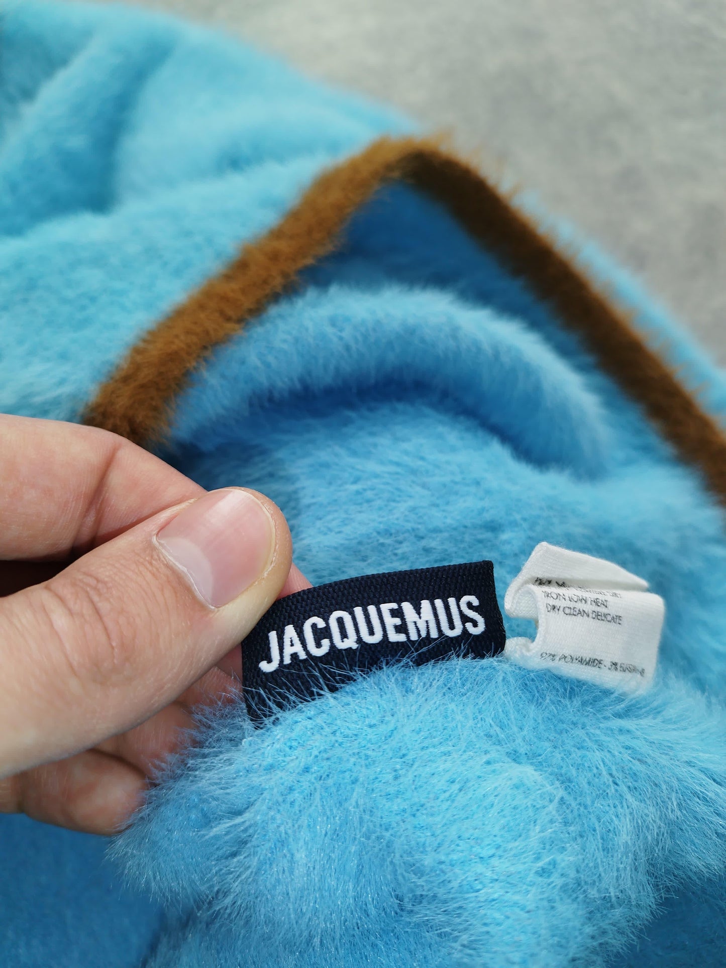 Jacquemus - Pull texturé « Le Polo Neve » bleu taille L