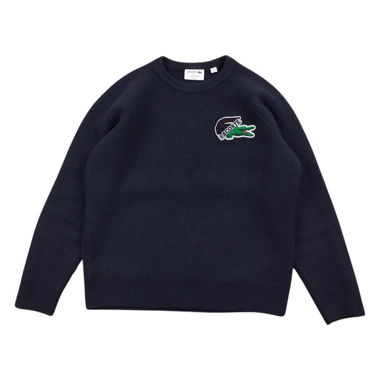 Lacoste - Pull en laine bleu marine taille S