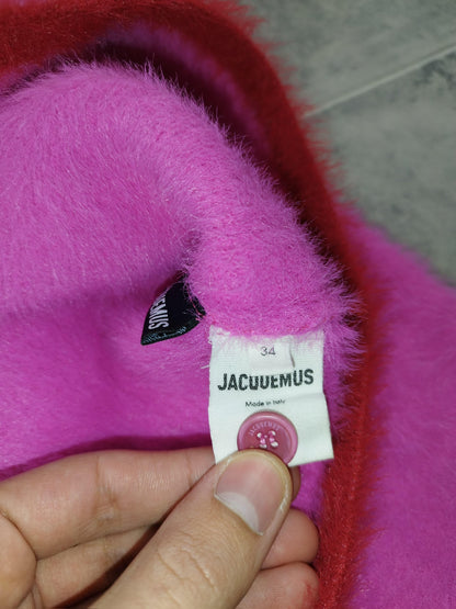 Jacquemus - Pull en mohair rose fuchsia taille XS