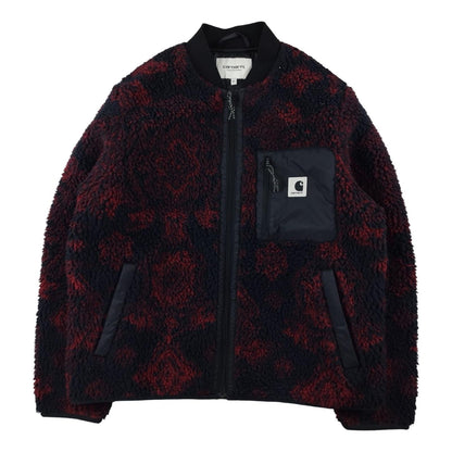 Carhartt - Polaire zippée à motifs rouge taille M - Le Saptuaire