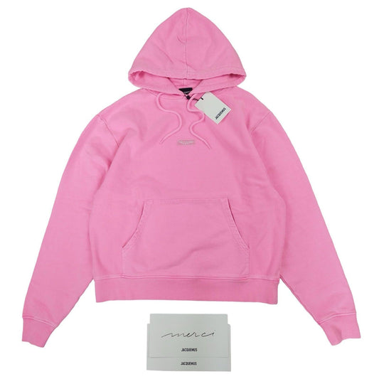 Jacquemus - Pull à capuche oversized rose fluo taille S - Le Saptuaire