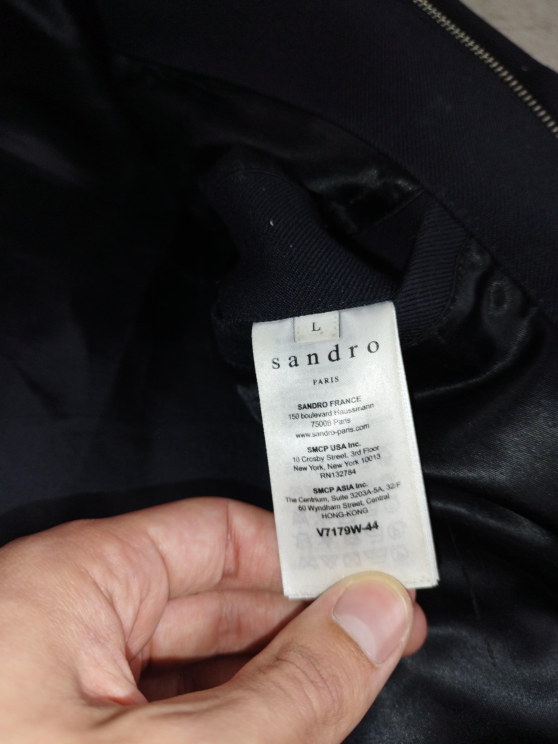 Sandro - Veste Teddy gris foncés taille S - Le Saptuaire