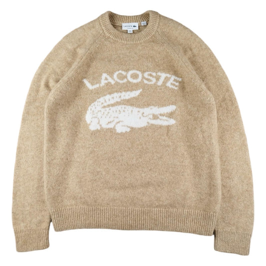 Lacoste - Suéter de alpaca beige talla M