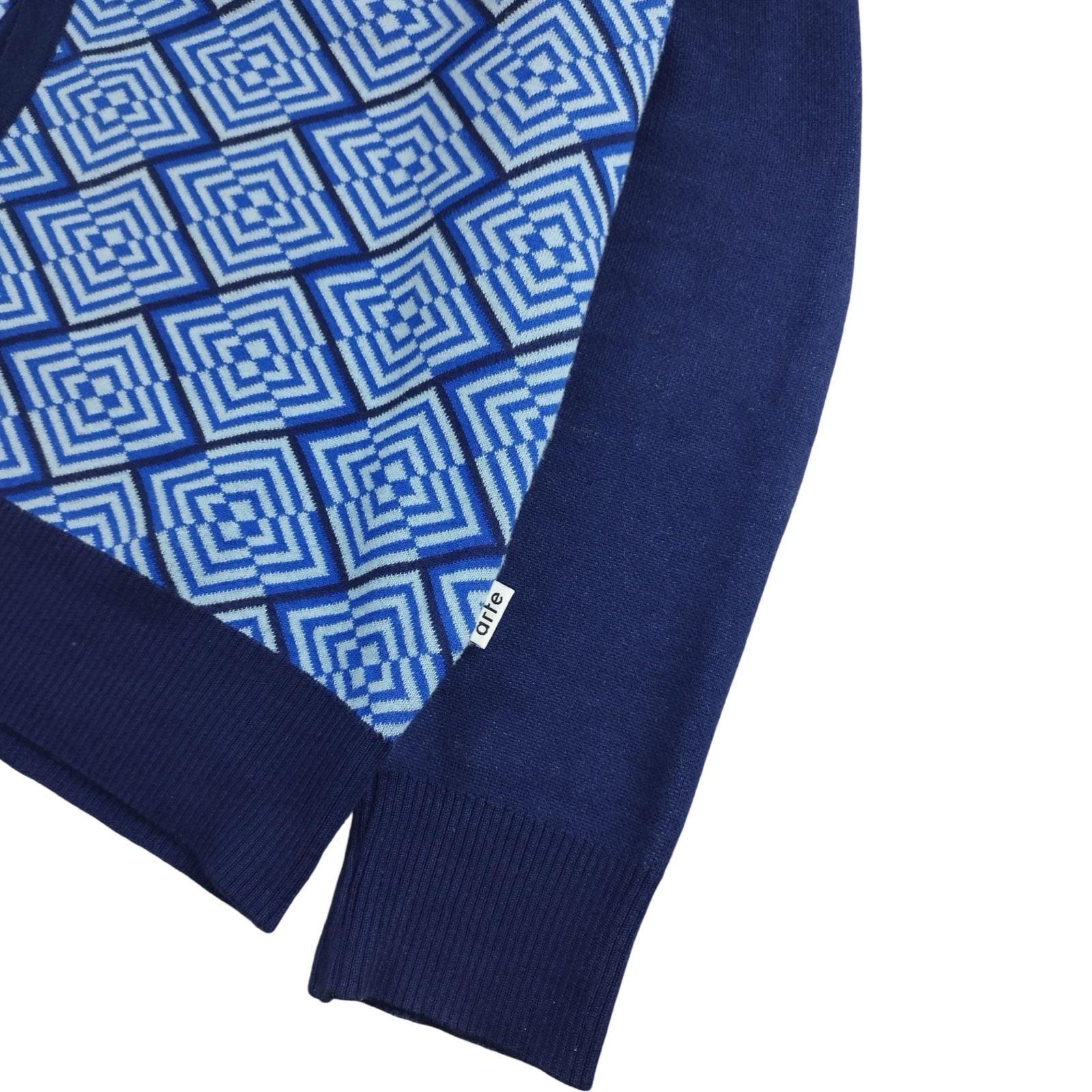 Arte - Cardigan à motifs bleu taille XL - Le Saptuaire