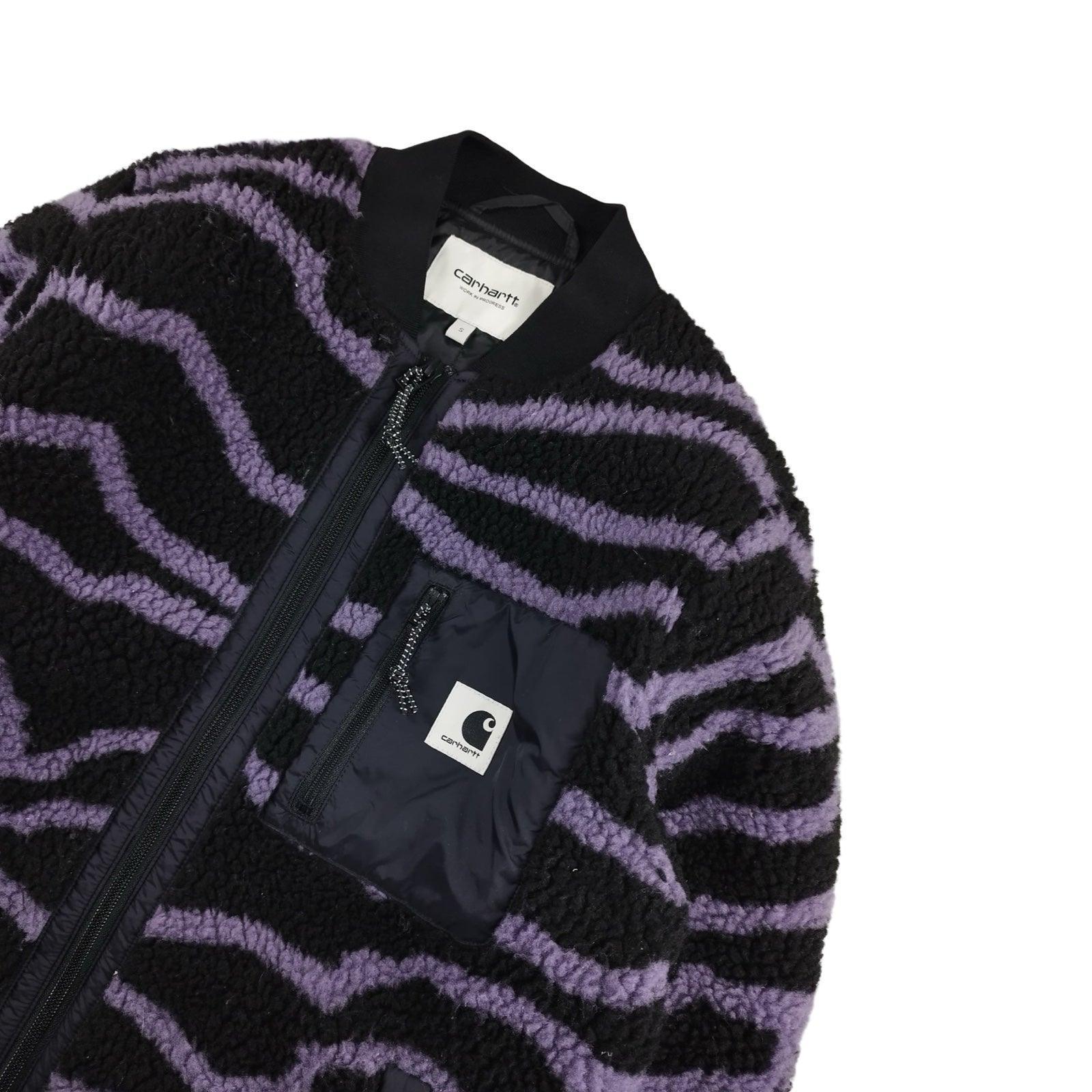 Carhartt - Veste « W’ Janet Liner » polaire zippée à motifs noir et violet taille S - Le Saptuaire