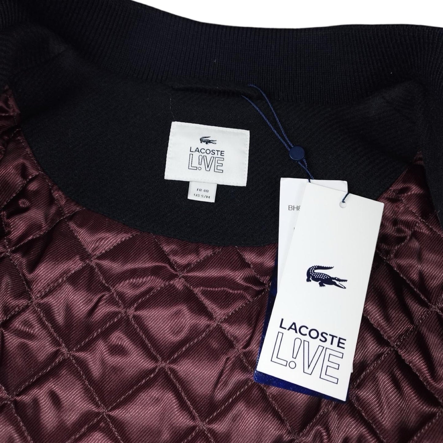 Lacoste - Navy Blue Wool Varsity Jacket Size M