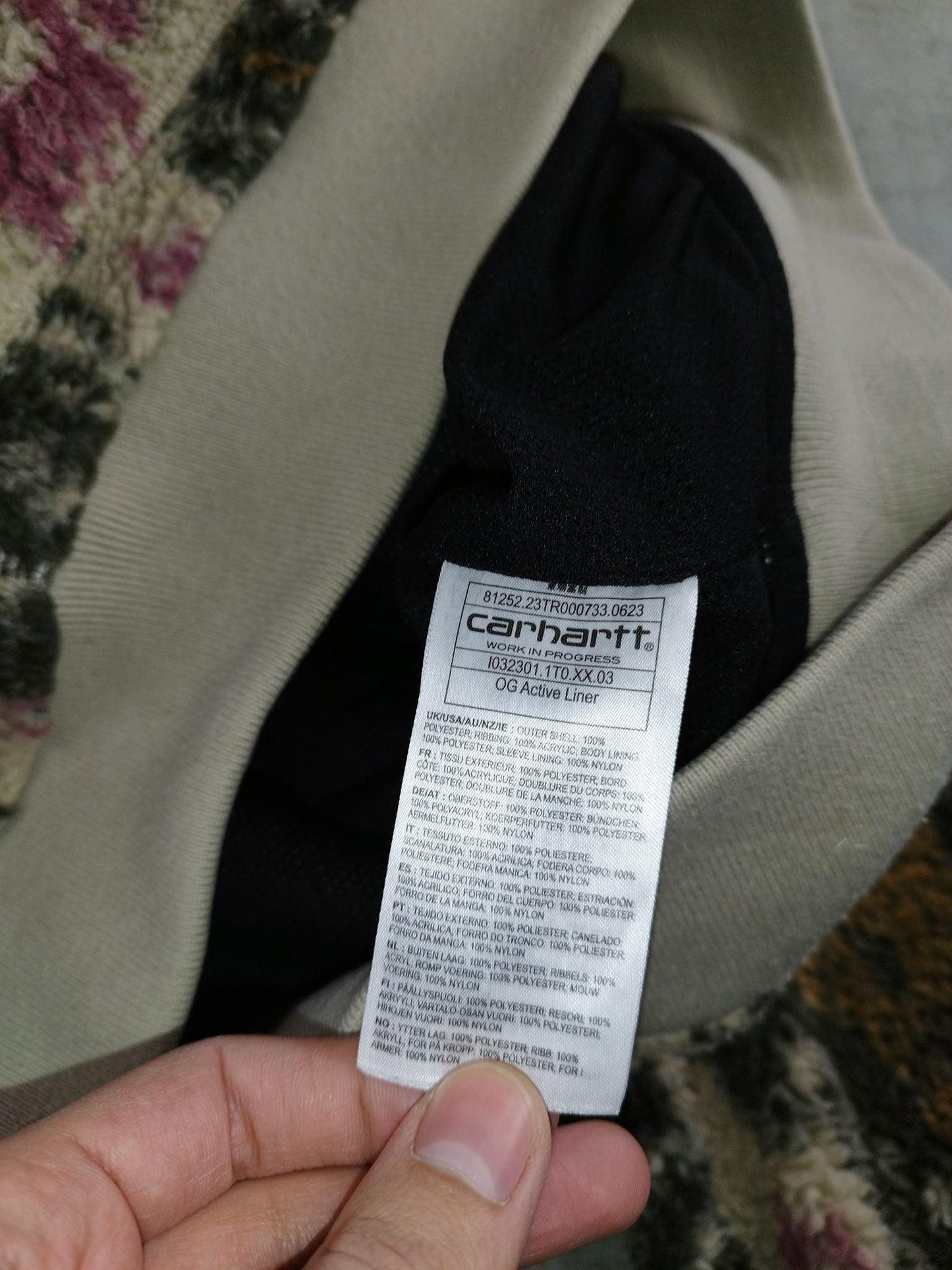 Carhartt OG Active Liner - Veste polaire crème taille S