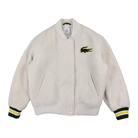 Lacoste - Varsity Jacket en laine crème taille XS