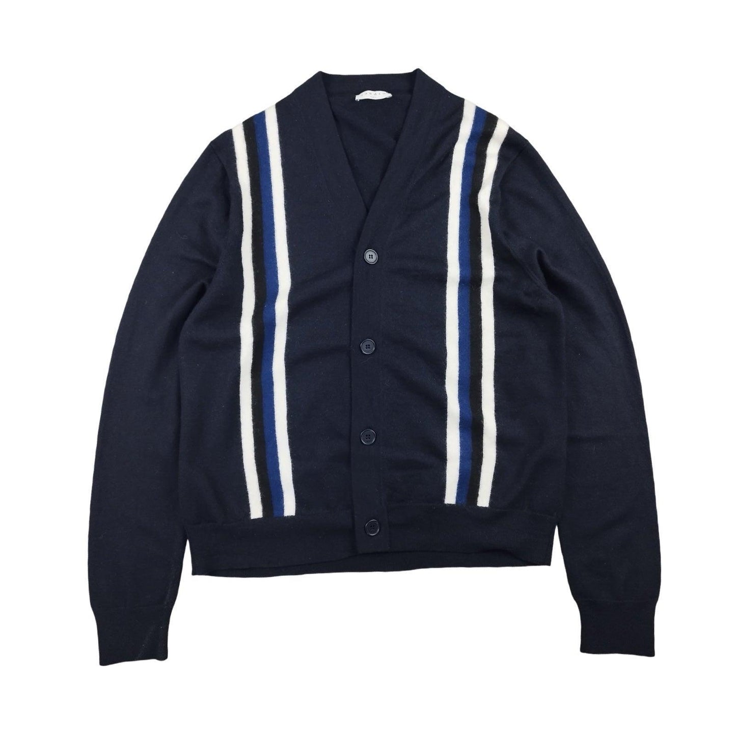 Sandro - Cardigan en laine bleu marine taille M - Le Saptuaire