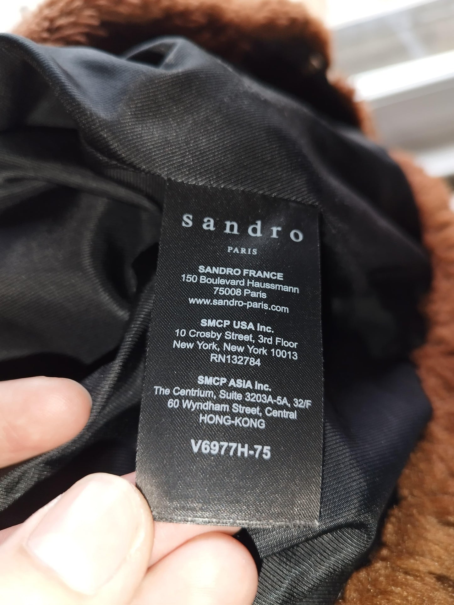 Sandro - Brown faux fur jacket size S