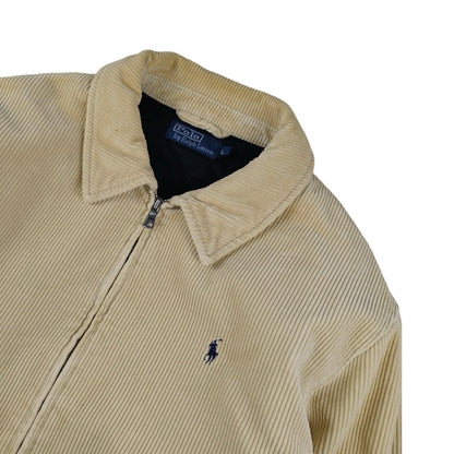 Ralph Lauren - Veste Harrington en velours côtelé beige taille L - Le Saptuaire